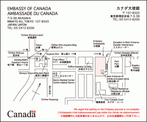 Canadian Embassy Tokyo Map